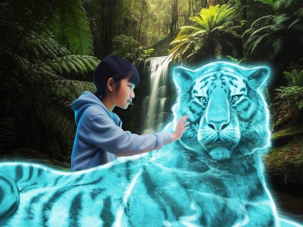 Holographic Tiger Hologram Zoo Brisbane