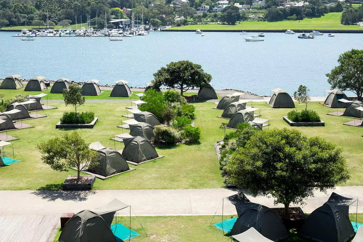 camping-area-tents-supplied-cockatoo-island